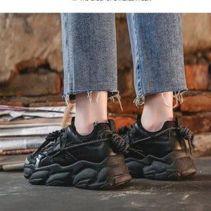 Mesh Sneakers Lace Up Running Casual Shoes for Women